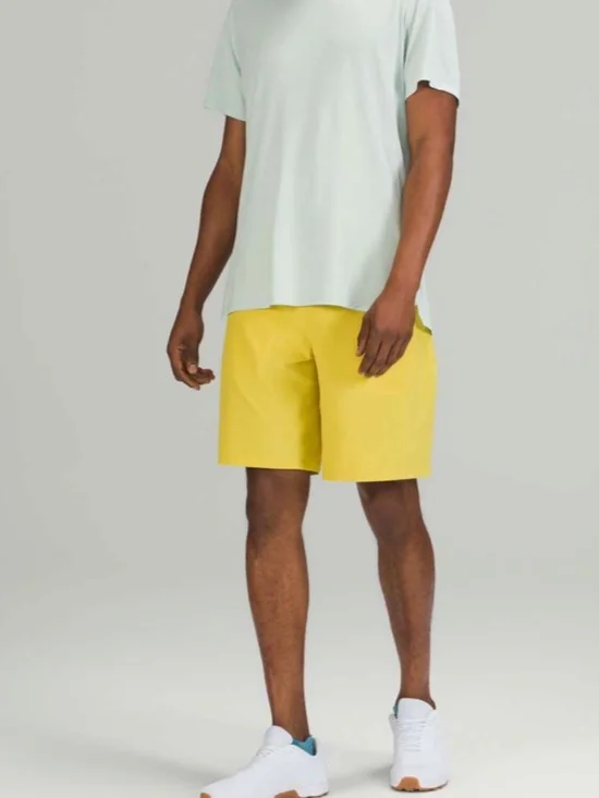 Lululemon Pace Breaker Lined Short 9" Men's Medium Soleil (Yellow) EUC $79 - Picture 5 of 5